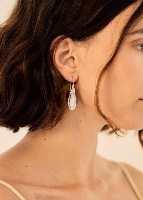 Sculpted Drop Earrings Medium